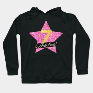 7th Birthday Gifts Women Fabulous - Pink Gold Hoodie